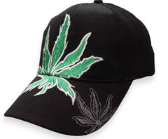 Pot Leaf Baseball Hat (Black)