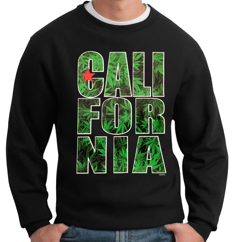 Pot Leaf California Crewneck Sweatshirt