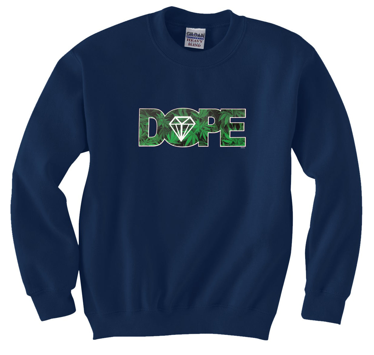 Pot Leaf Dope Diamond Crew Neck Sweatshirt