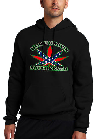 Pot Leaf Home Grown Southerner Adult Hoodie