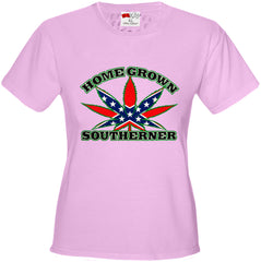 Pot Leaf Home Grown Southerner Girl's T-Shirt