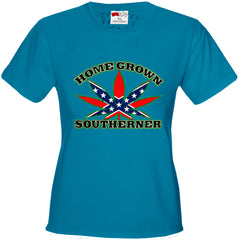 Pot Leaf Home Grown Southerner Girl's T-Shirt