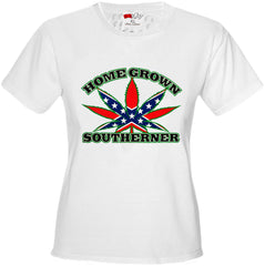 Pot Leaf Home Grown Southerner Girl's T-Shirt