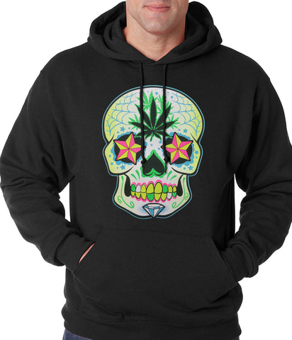 Pot Leaf Sugar Skull Hoodie