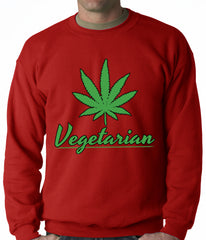 Pot Leaf Vegetarian Crewneck