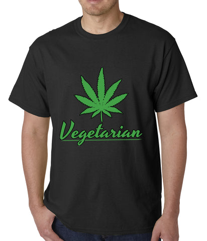 Pot Leaf Vegetarian Mens T-shirt