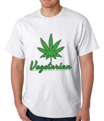 Pot Leaf Vegetarian Mens T-shirt