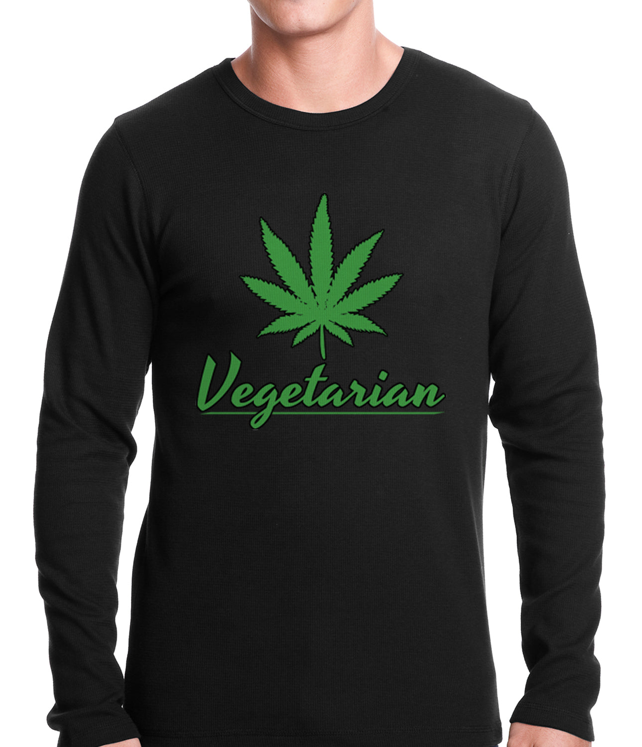 Pot Leaf Vegetarian Thermal Shirt