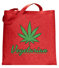 Pot Leaf Vegetarian Tote Bag