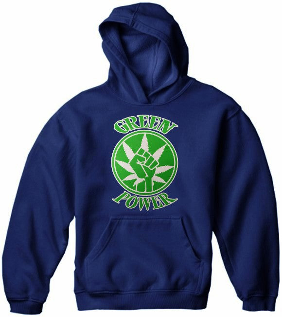 Pothead & Stoner Sweatshirts - Green Power Hoodie