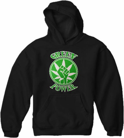 Pothead & Stoner Sweatshirts - Green Power Hoodie