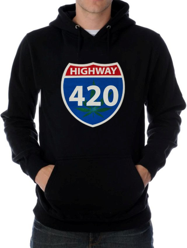 Pothead & Stoner Sweatshirts - Highway 420 Hoodie