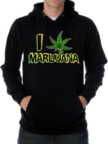 Pothead & Stoner Sweatshirts - I Love Marijuana Hoodie