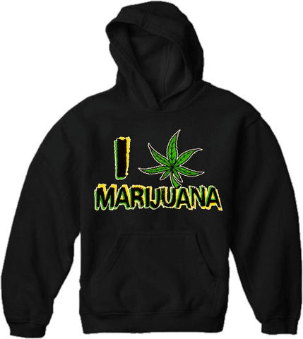 Pothead & Stoner Sweatshirts - I Love Marijuana Hoodie