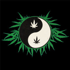 Pothead & Stoner Tees - 420 Pot Leaf Yin Yang T-Shirt