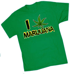 Pothead & Stoner Tees - I Love Marijuana T-Shirt