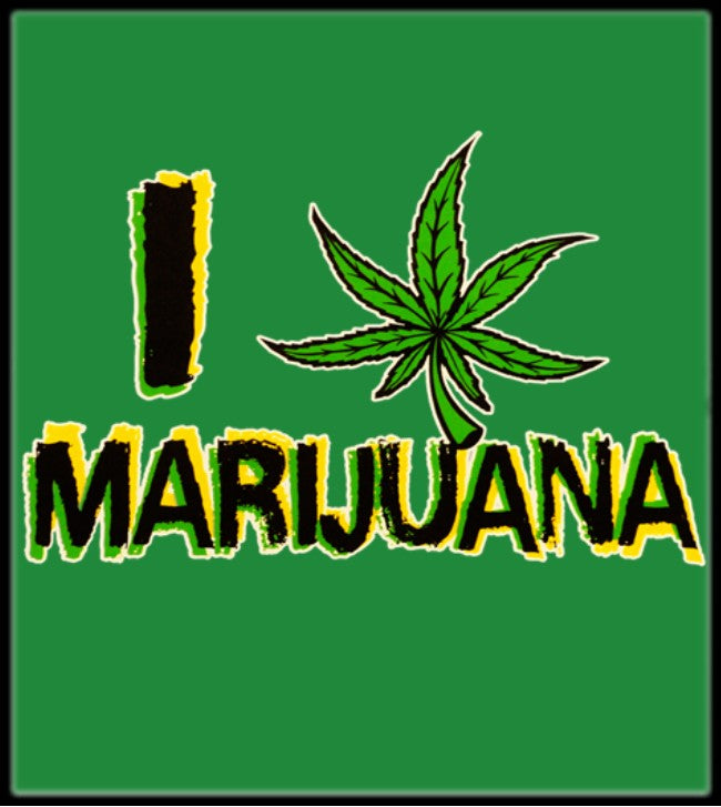 Pothead & Stoner Tees - I Love Marijuana T-Shirt