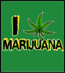 Pothead & Stoner Tees - I Love Marijuana T-Shirt