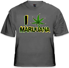 Pothead & Stoner Tees - I Love Marijuana T-Shirt