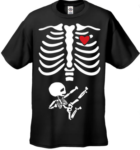 Pregnant Ninja Skeleton Men's T-Shirt