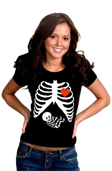 Pregnant Skeleton Women's T- Shirt 
