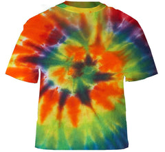 Premium Hand Made Tie Dye T-Shirts - Rainbow Swirl