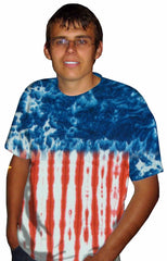 Premium Hand Made Tie Dye T-Shirts - U.S.A. Flag Tie Dye T-Shirt