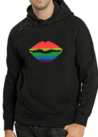 Pride Rainbow Kiss Adult Hoodie