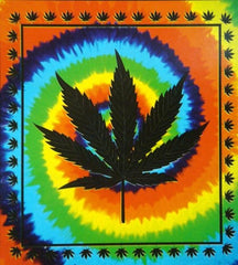 Psychedelic Pot Leaf Tie Dye Tapestry