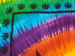 Psychedelic Pot Leaf Tie Dye Tapestry