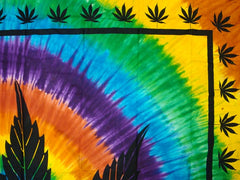 Psychedelic Pot Leaf Tie Dye Tapestry