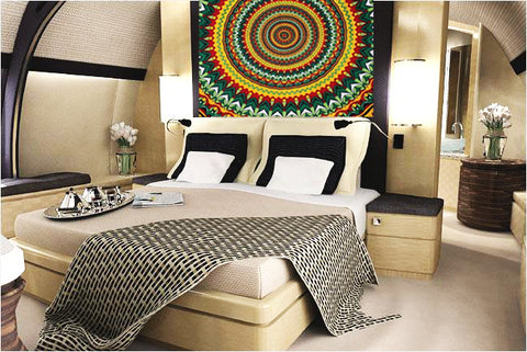 Psychedelic Pot Leaf Wall Tapestry and Bed Spread