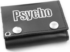 Psycho Genuine Leather Chain Wallet