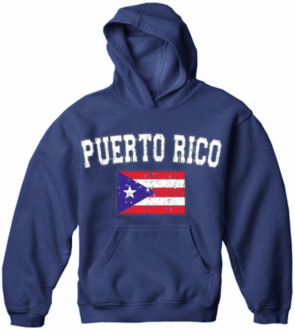 Puerto Rico Vintage Flag International Hoodie