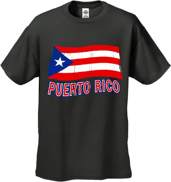 Puerto Rico Vintage Flag Waving Men's T-Shirt