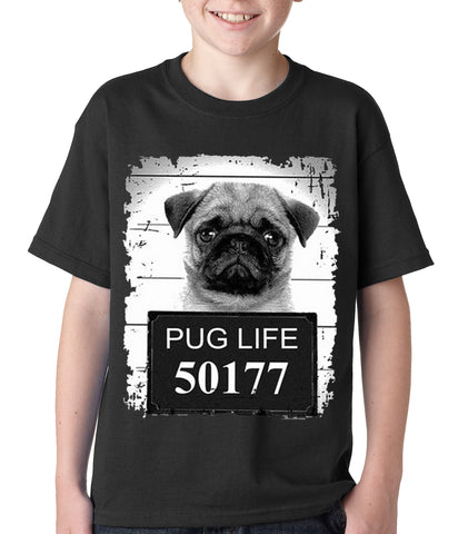 Mug Shot Pug Life Funny Kids T-shirt