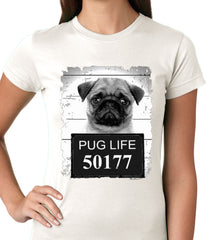 Mug Shot Pug Life Funny Ladies T-shirt