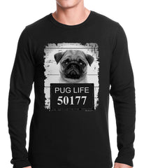 Mug Shot Pug Life Funny Thermal Shirt