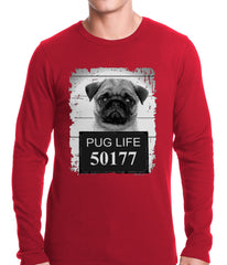 Mug Shot Pug Life Funny Thermal Shirt