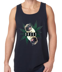Pugs and Drugs Pot Leaf Tank Top