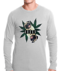 Pugs and Drugs Pot Leaf Thermal Shirt