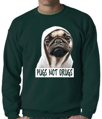 Pugs Not Drugs Crewneck Sweatshirt