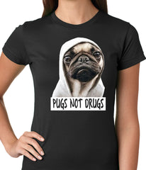 Pugs Not Drugs Girls T-shirt