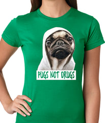 Pugs Not Drugs Girls T-shirt