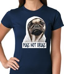 Pugs Not Drugs Girls T-shirt