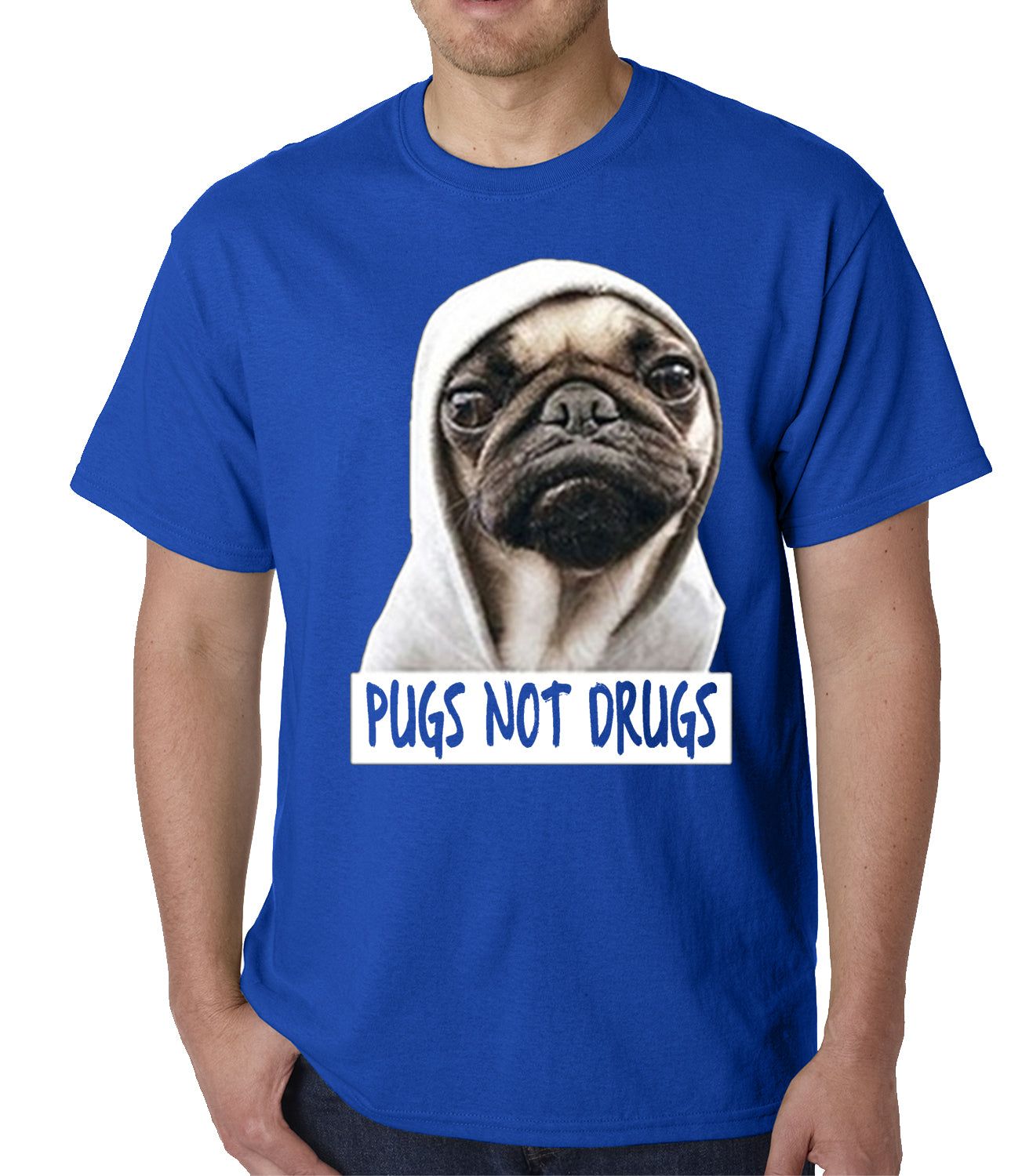 Pugs Not Drugs Mens T-shirt