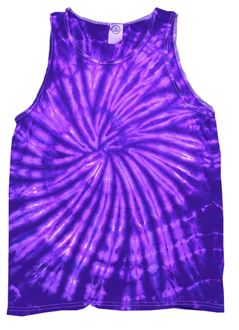 Purple Spider Tie Dye Tank Top