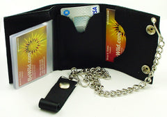 Raging Flames Genuine Leather Chain Wallet