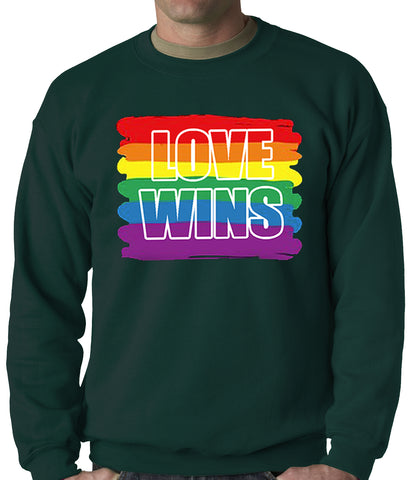 Rainbow Love Wins Gay Marriage Equality Adult Crewneck
