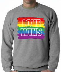 Rainbow Love Wins Gay Marriage Equality Adult Crewneck